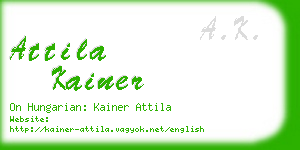 attila kainer business card